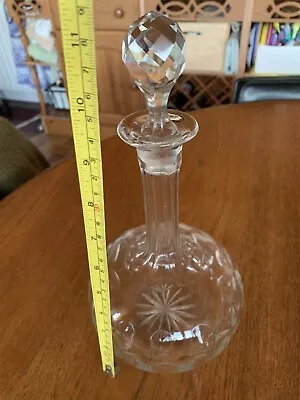 Buy Vintage Crystal Glass Decanter Hand Cut Sherry / Port • 12.76£
