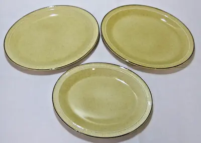 Buy Poole Pottery 'Broadstone' Oval Serving Plates (Set Of 3)  #A3 • 9.99£