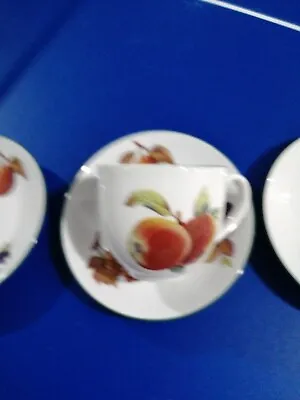 Buy Royal Worcester Evesham Vale Coffee  Cup & Saucer Plus 2 Spare Saucers • 4£