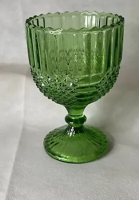 Buy Green Imperial Glass Goblet Pedestal Candy Dish 6 In Vintage  • 7.28£