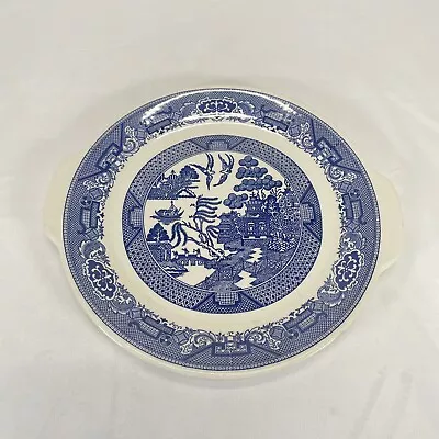 Buy Vintage Royal China Blue Willow Ware Handled Serving Platter Cake Plate • 12.34£