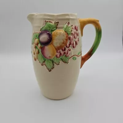 Buy Vintage Royal Staffordshire Pottery A.J.WILKINSON LTD LARGE JUG FRUITS & VINE • 14.99£