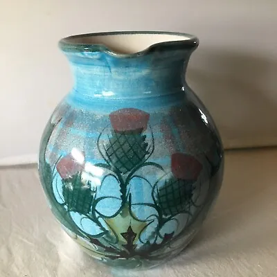 Buy Vintage The Tain Pottery Scotland Thistle Pattern Jug,  6. 1/2 Inch  Tall • 22.50£