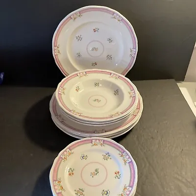 Buy 13 Pc Laura Ashley Alice Dinnerware Made In England Floral Pink Band EUC • 144.76£