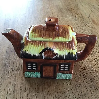 Buy Cottage Ware Small Mini Teapot. Tea For One. Vintage. Novelty Thatched. • 16£