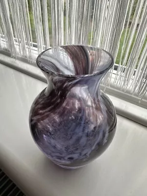 Buy Caithness Hand Blown Art Glass 4  Vase Purple Vortex • 18£