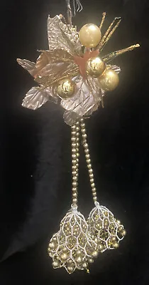 Buy Stunning Vintage Christmas Mercury Glass Bells Decoration - Gold Tone • 25£