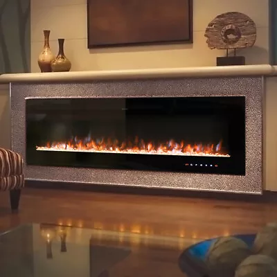 Buy New 40/50/60/70/80/100inch Insert/Wall Mounted/Free Stand Electric LED Fireplace • 459.95£