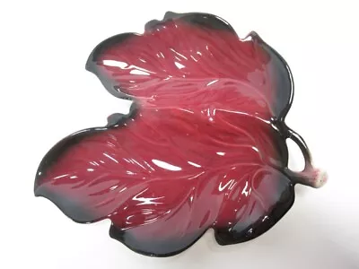 Buy Vintage Carlton Ware Pottery Leaf 'Rouge Royal' Dish Red Black Large Leaf 2368 • 12.50£