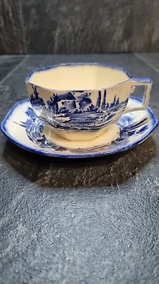 Buy Royal Doulton Norfolk  Hexagonal Coffee Cup And Saucer • 10£