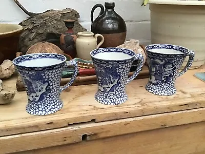 Buy 3 William Adams Blue & White Antique Cups • 95£