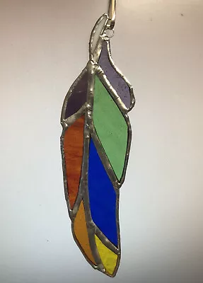 Buy Stained Glass Rainbow Feather • 13£