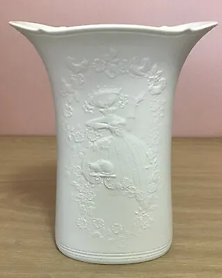 Buy Vintage Kaiser White Porcelain Vase, No.627,stylised Princess & Cat • 30£