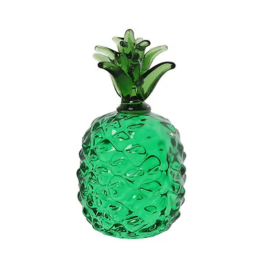 Buy Green Crystal Pineapple Figurine Collectible Fruit Sculpture Ornament For Office • 9.59£