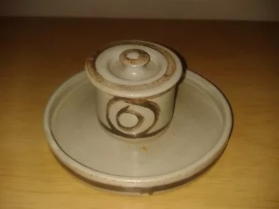 Buy Vintage Abaty Hand Thrown Stoneware. Wales. Preserve Pot/tray.(C30) • 7.99£