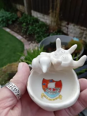 Buy Rare Isle Of Wight Crested China Bird & Nest With Eggs Souvenir Pottery • 5.99£