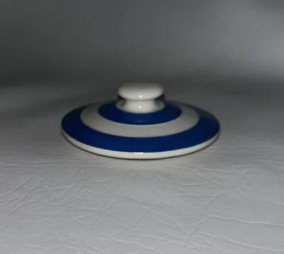 Buy Vtg TG Green Cornish Kitchen Ware Canister REPLACEMENT LID 3” Blue White Stripe • 18.94£