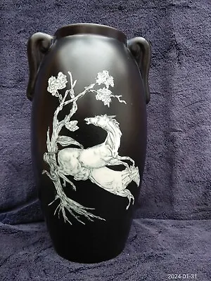 Buy Vintage Antique (GOOD COND) Large Crown Devon Arts & Crafts Style 9  22cm Vase • 25£