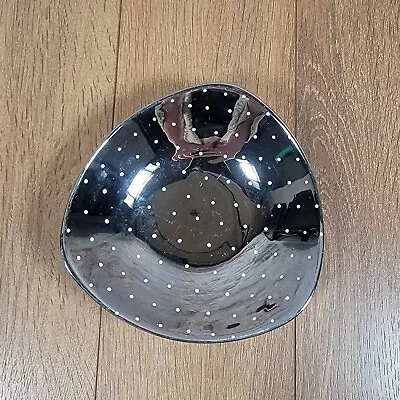 Buy Gray's Pottery Candy Dish, Trinket Dish - Silver Polka Dot Design  • 11.99£