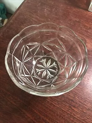 Buy Vintage Glass Cut Dessert Bowl In Excellent Condition Free Shipping • 12£