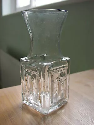 Buy Dartington Clear Art Glass Frank Thrower Design FT58 Greek Key Vase 14.5cm • 10.99£