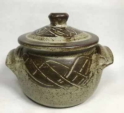 Buy Hand Made Studio Pottery St Agnes Pottery Cornwall Decorative Pot Brown Glaze • 45£