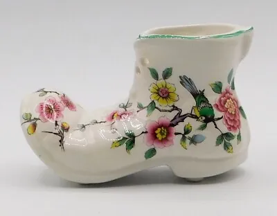 Buy Old Foley James Kent England Staffordshire Chinese Rose Porcelain Boot Planter • 18.93£