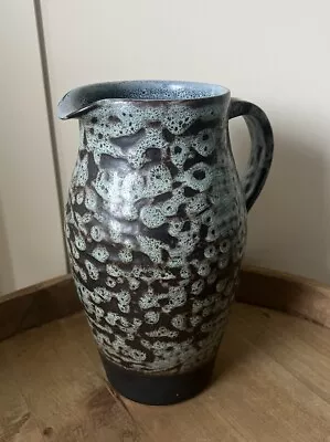 Buy Vintage Large Abaty Stoneware Wales Studio Pottery Pitcher Handle Vase • 35£