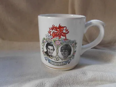 Buy POOLE POTTERY MUG CUP For CHARLES & DIANA ROYAL WEDDING 1981 ~ WELSH RED DRAGON • 8.99£