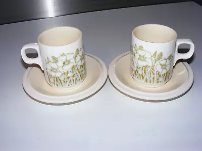 Buy Pair Of Hornsea Coffee Cups & Saucers. (Fleur Pattern) • 4.99£