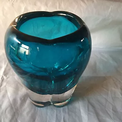 Buy Whitefriars Blue  Molar  Vase  6. Inch Tall Approximately Very Good Condition • 55£