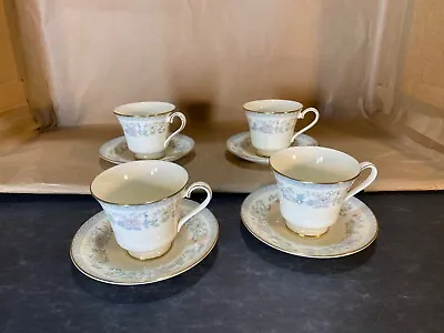 Buy Royal Doulton Minton Bordeaux Fine China Cups & Saucers With Gold Rim / Set Of 4 • 37.30£