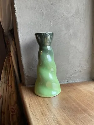 Buy Vintage MALING  Vase Pottery LUSTRE GREEN  Good Condition 22cm Approx • 19£