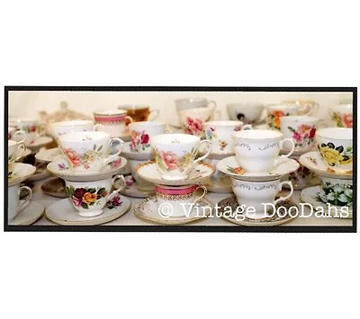 Buy Job Lot Of 10 Pretty Mismatching Vintage China Tea Cups & Mix And Match Saucers • 40£