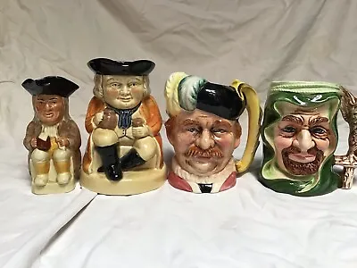 Buy Large Toby Jugs Pottery X 4 • 10.50£