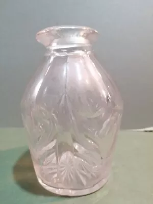 Buy Vintage Old Glass Vase Heavy Chunky Cut Glass Decorative Display  • 13.99£