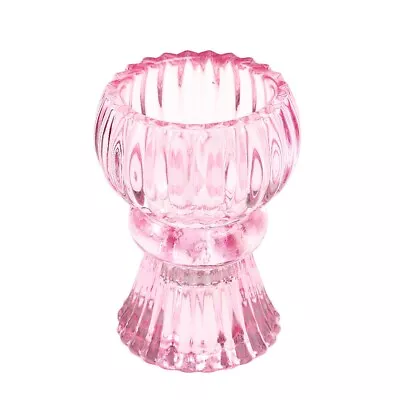 Buy Rex London DOUBLE ENDED PINK GLASS CANDLE HOLDER • 6.95£