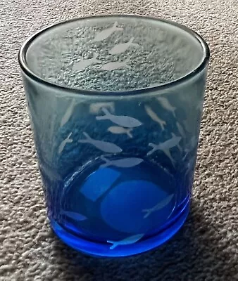 Buy Parlane Glass Candle Holder - Blue Fish Design • 5£