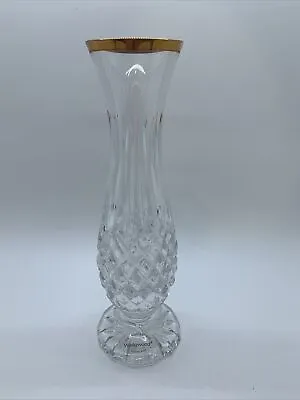 Buy Wedgewood Crystal Bud Vase With Gold Band 7.5 Inches • 19.28£