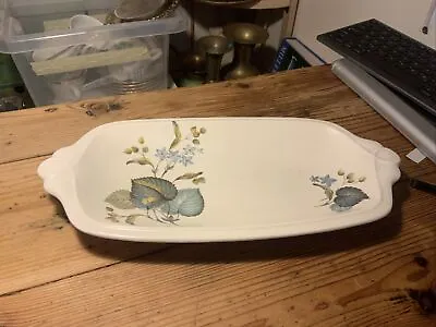 Buy Sylvac Ware Pottery 3208 Serving Food Tray With Blue Floral Pattern 1950's • 4£