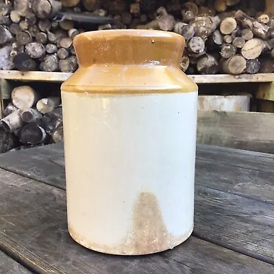 Buy Old Vintage Stoneware Large Storage Jar Utensil Pot Artist Brush Holder 8.5” • 20£