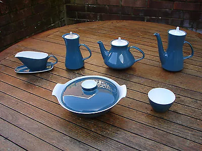 Buy Poole Blue Moon White Coffee Tea Pot Gravy Boat Tureen Sugar Bowl • 59.99£