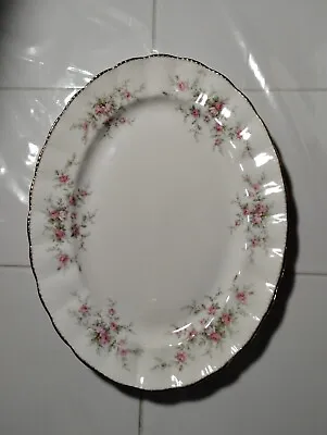 Buy Paragon Fine English Bone China Victoriana Rose 15” Oval Serving Plate Vintage • 33.78£