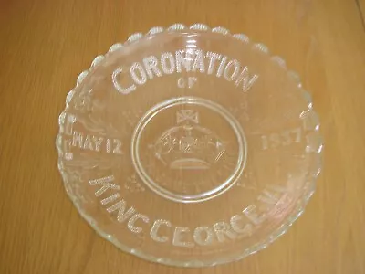 Buy Circular Glass Plate, Celebrating Coronation King George V1 May 12, 1937. • 7.99£