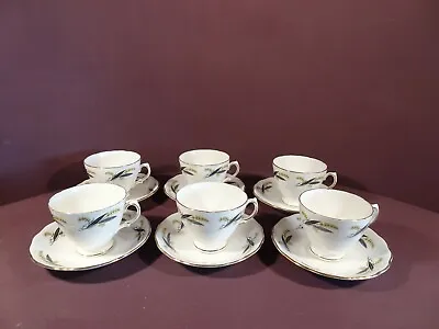 Buy Retro Vintage Royal Vale, Set Of Six Teacups And Saucers, Pattern 7816 • 18£