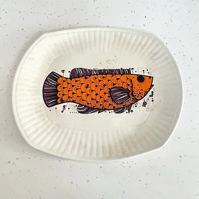 Buy Vintage Retro AQUARIUS Fish Series Plate 1960s 1970s Washington Pottery MARKED • 7.99£