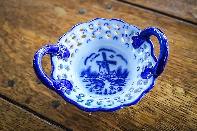 Buy Vintage - Blue Delft Ware - Small Trinket Dish - Porcelain - Rare • 5.99£