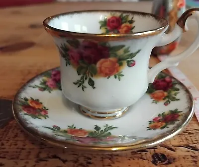 Buy Royal Albert Old Country Roses China Minature Cup And Saucer. Sold As Seen. E C • 0.99£