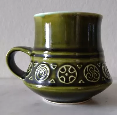 Buy Ulster Ceramics Pottery Mug Green Glazed Celtic Irish 70s Rare Vintage Retro • 12£