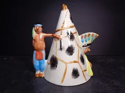 Buy Moorland Pottery Teapot - Indian Chief With Teepee/Wigwam • 34.99£
